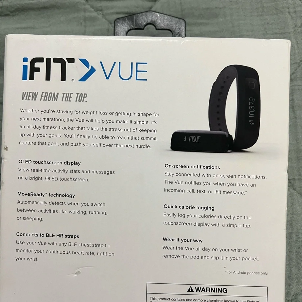 iFit Vue Fitness Tracker with Black Band